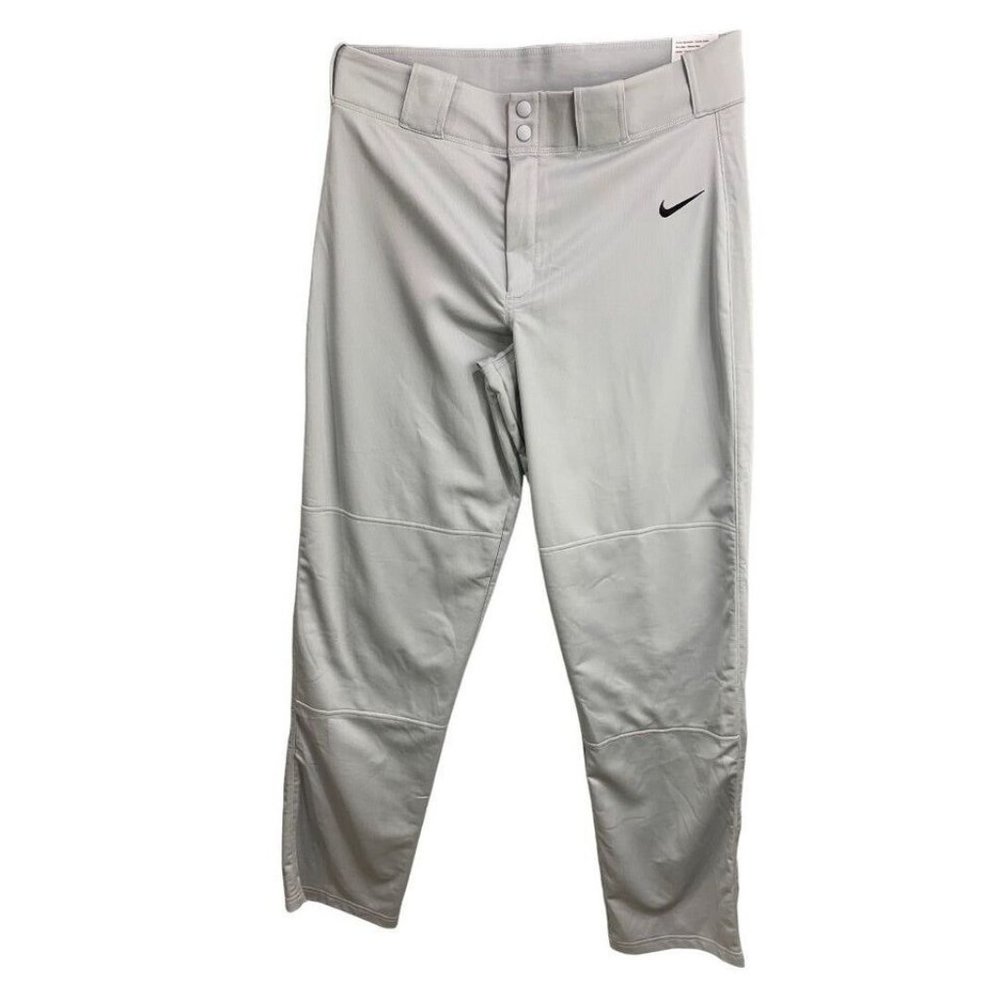 Used Nike Pro Baseball Pants Gray Sz XL AA9796-012 33" Inseam
